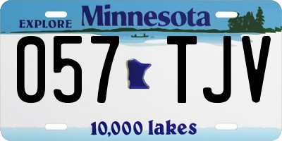 MN license plate 057TJV