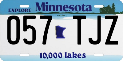 MN license plate 057TJZ