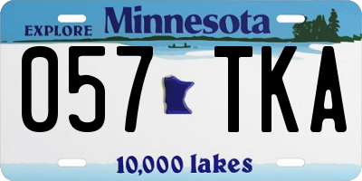 MN license plate 057TKA