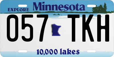 MN license plate 057TKH
