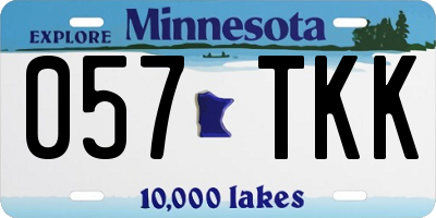 MN license plate 057TKK