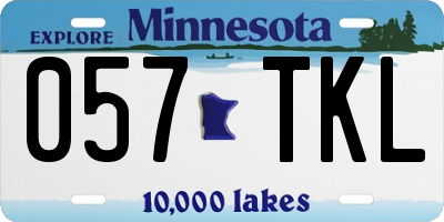 MN license plate 057TKL