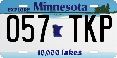 MN license plate 057TKP