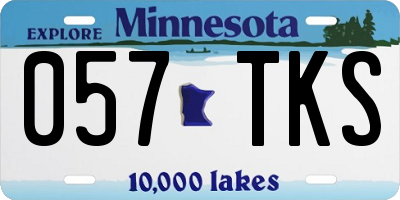 MN license plate 057TKS