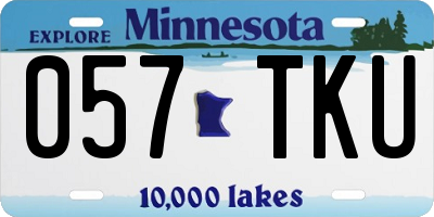 MN license plate 057TKU
