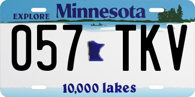 MN license plate 057TKV