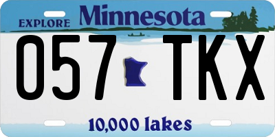 MN license plate 057TKX