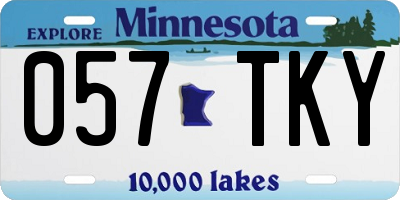 MN license plate 057TKY