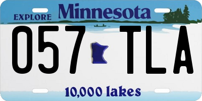 MN license plate 057TLA