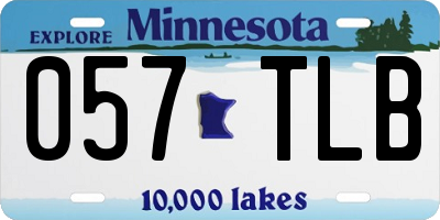 MN license plate 057TLB