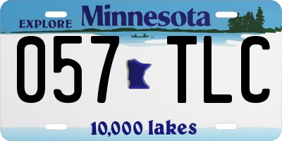 MN license plate 057TLC