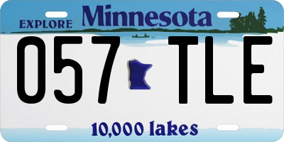 MN license plate 057TLE