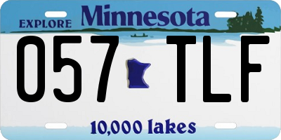 MN license plate 057TLF