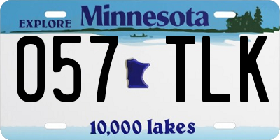 MN license plate 057TLK