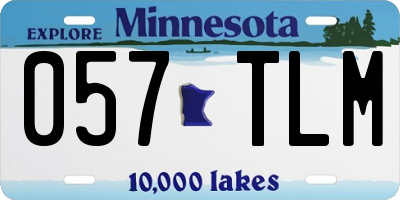 MN license plate 057TLM