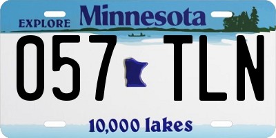 MN license plate 057TLN