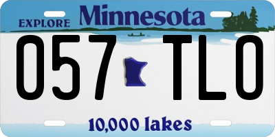 MN license plate 057TLO