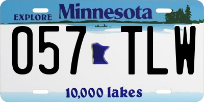 MN license plate 057TLW