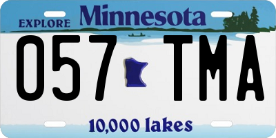 MN license plate 057TMA