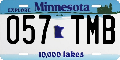 MN license plate 057TMB