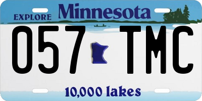 MN license plate 057TMC