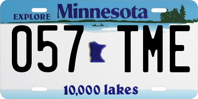 MN license plate 057TME