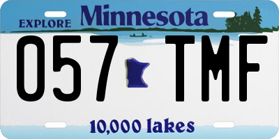 MN license plate 057TMF