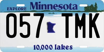 MN license plate 057TMK