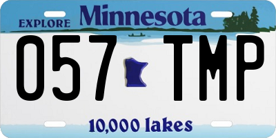 MN license plate 057TMP