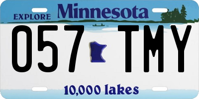 MN license plate 057TMY