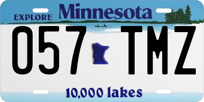 MN license plate 057TMZ
