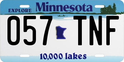 MN license plate 057TNF