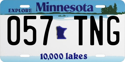 MN license plate 057TNG