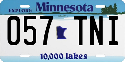 MN license plate 057TNI