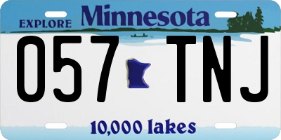MN license plate 057TNJ