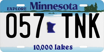 MN license plate 057TNK
