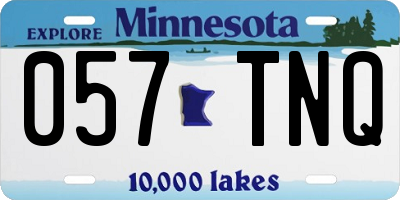 MN license plate 057TNQ