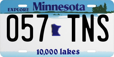 MN license plate 057TNS