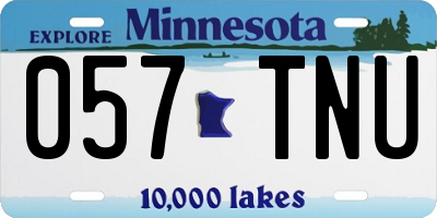 MN license plate 057TNU