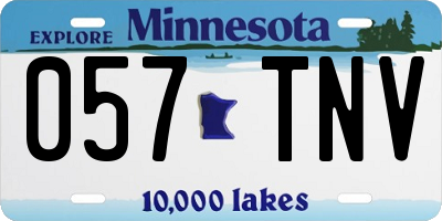 MN license plate 057TNV