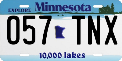 MN license plate 057TNX