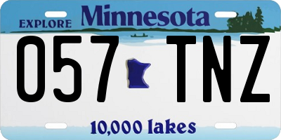 MN license plate 057TNZ