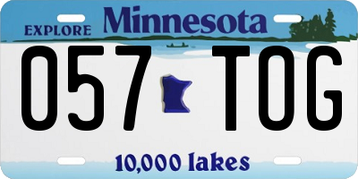 MN license plate 057TOG