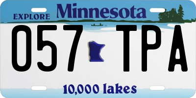 MN license plate 057TPA