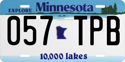 MN license plate 057TPB