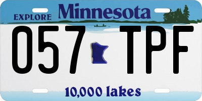 MN license plate 057TPF