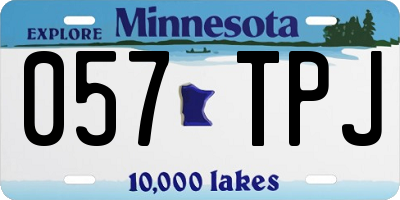 MN license plate 057TPJ