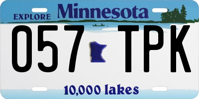 MN license plate 057TPK