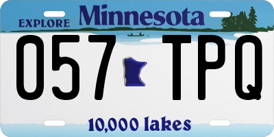 MN license plate 057TPQ