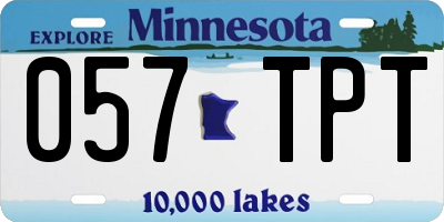 MN license plate 057TPT